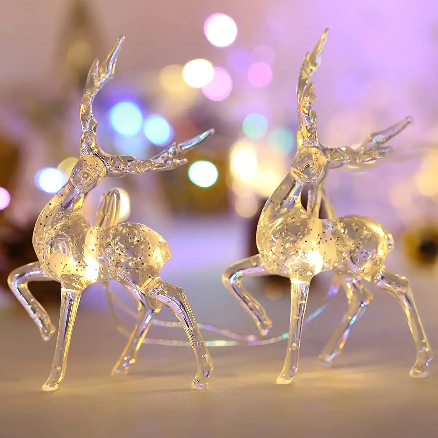 1.5M 10LED Christmas Reindeer USB String Lights Garland Decoration For Home